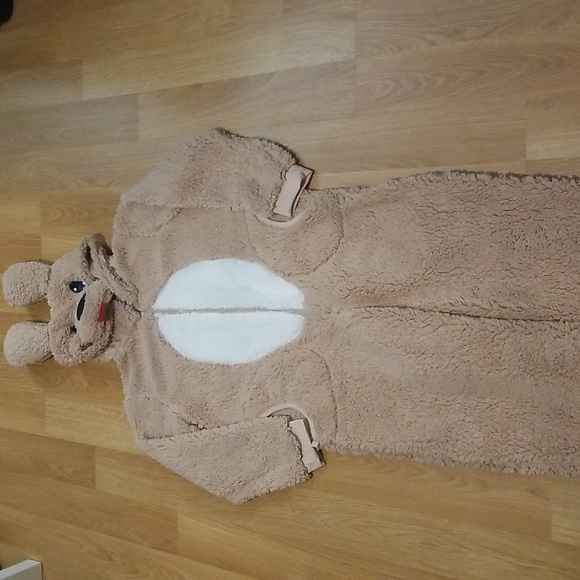 Funzietime fuzzy onesie with dog hood medium NWT - Picture 5 of 9